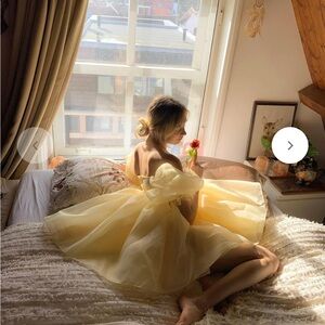 Selkie:The Baby Banana Puff Mini Dress